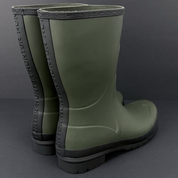 Hunter Original Short Rain Boots Men’s Size 11 Green Black Waterproof New No Box main image 5
